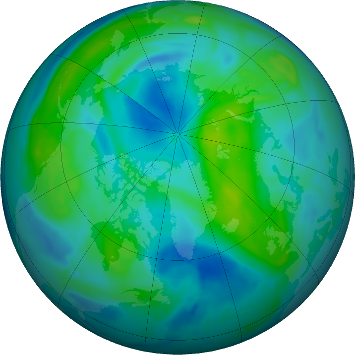 Arctic ozone map for 24 September 2020